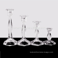 special design clear glass stem candle holder